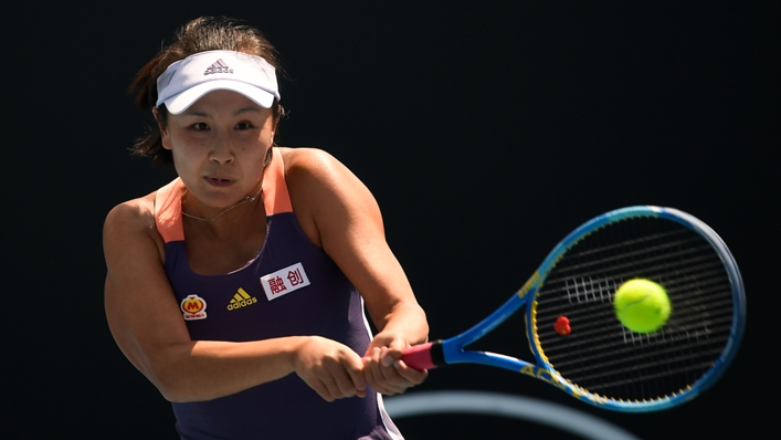 Peng Shuai in action at the 2020 Australian Open