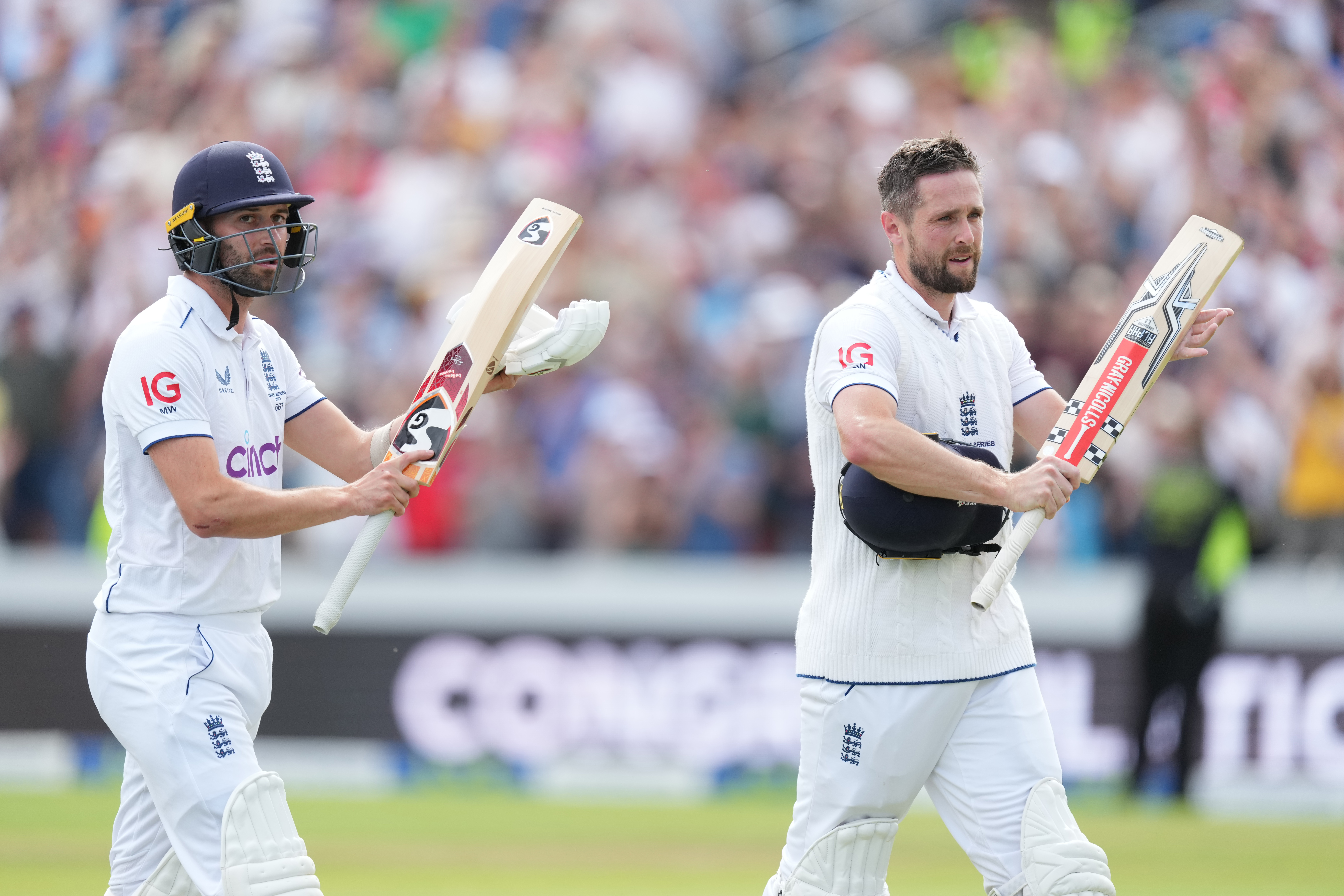 England will be mindful of overburdening Mark Wood, left, and Chris Woakes (Danny Lawson/PA)