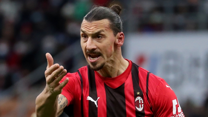 Zlatan Ibrahimovic shows his frustration during Milan's defeat
