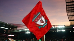 A view of a corner flag at Liverpool's Anfield stadium