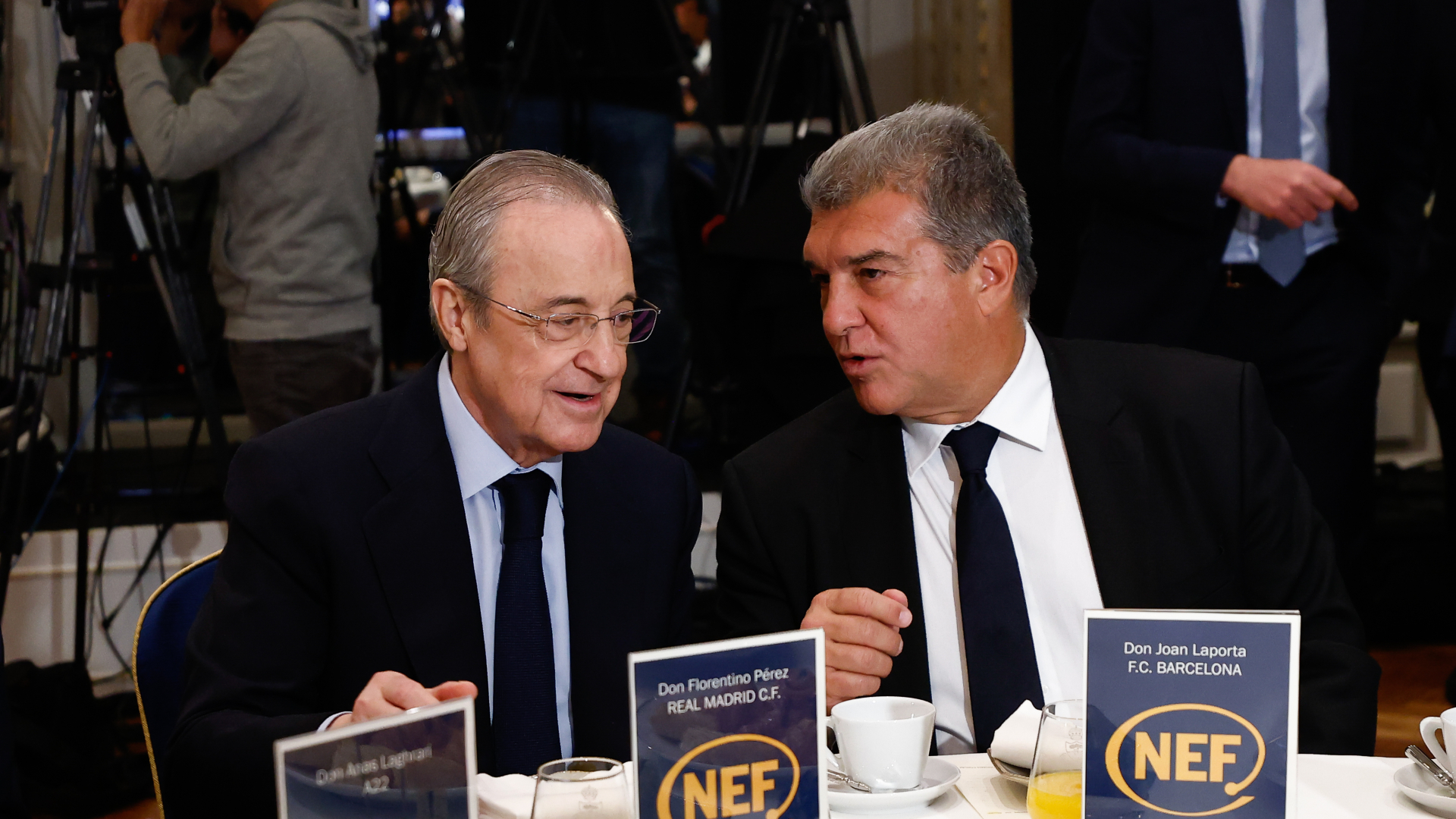 Florentino Perez and Joan Laporta both support the European Super League