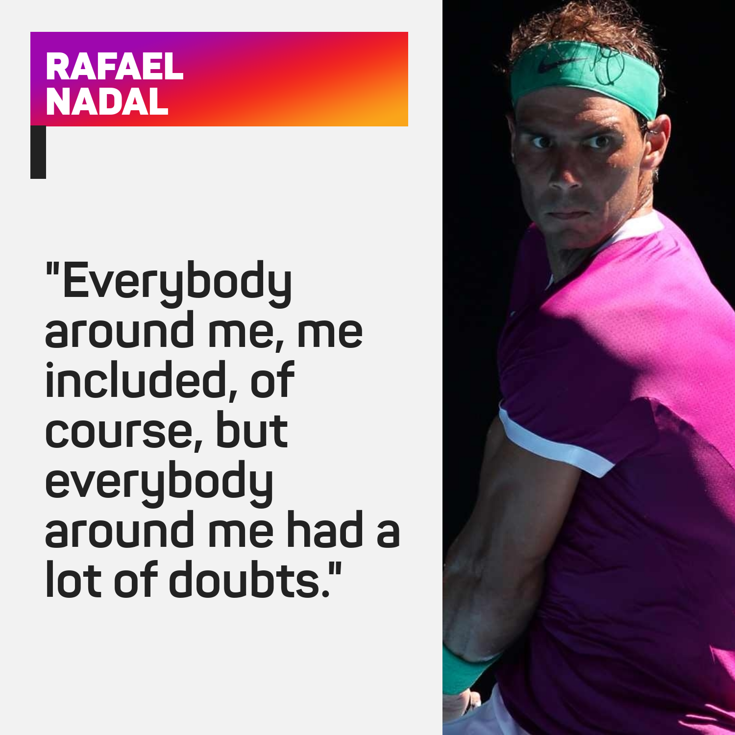Rafael Nadal quote graphic