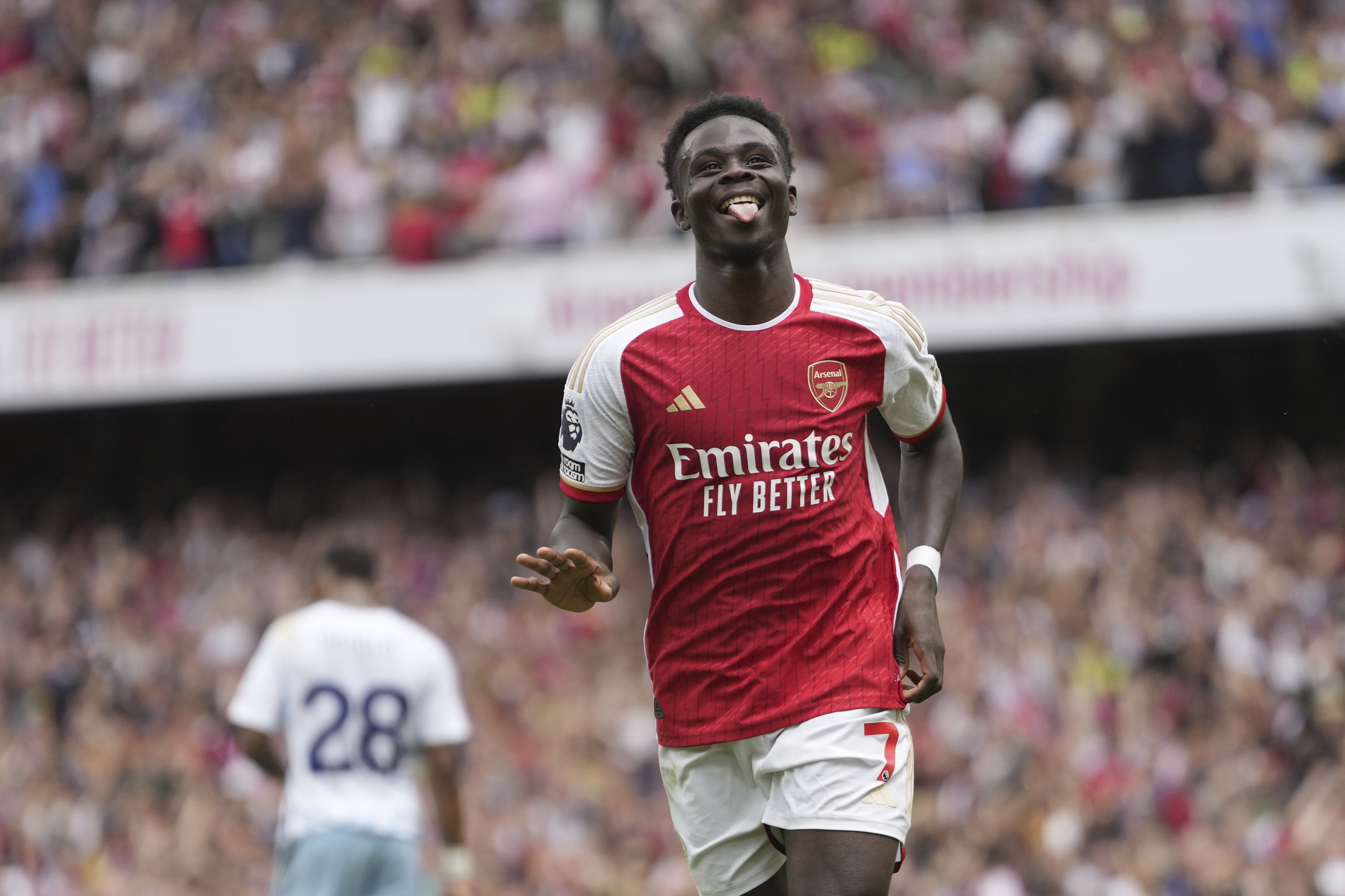 Saka scored in Arsenal's opening weekend win over Nottingham Forest
