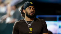 San Diego Padres shortstop Fernando Tatis Jr. walks in the dugout