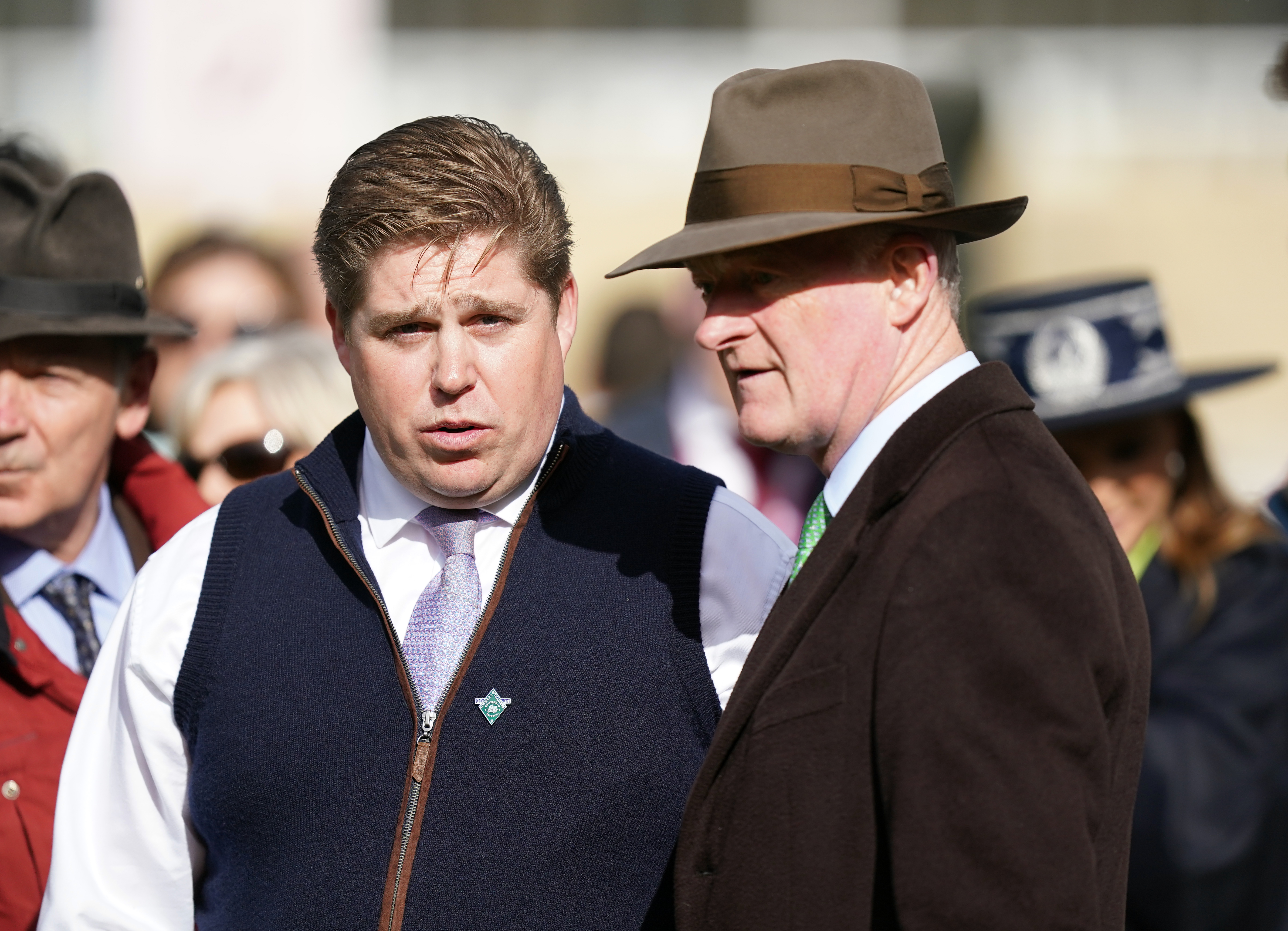 Dan Skelton (left) finished second to Willie Mullins in the top trainer battle at Cheltenham