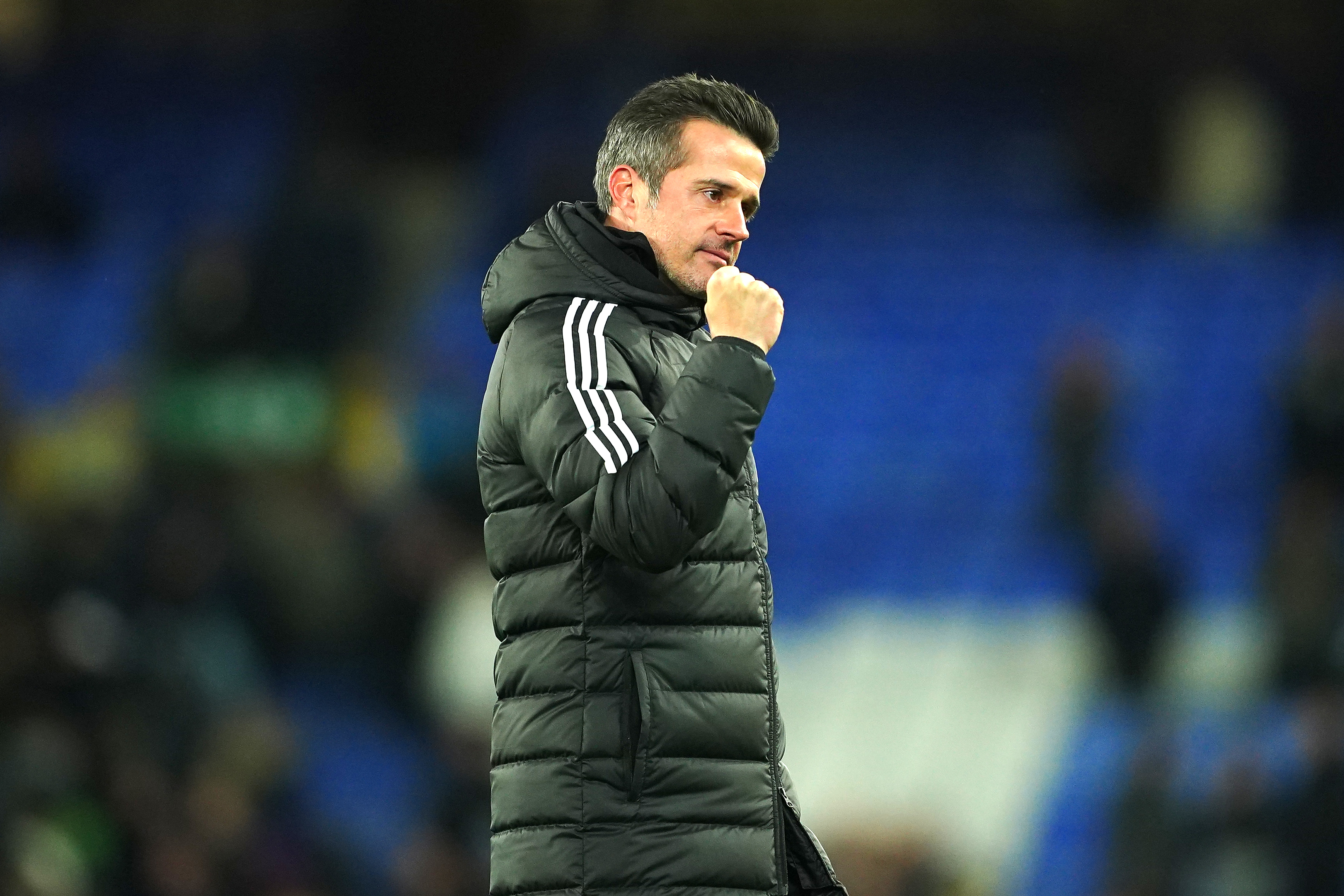 Marco Silva celebrates Fulham's win over Everton