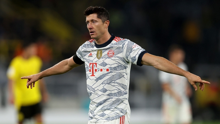 Robert Lewandowski netted four goals in a win against Hertha Berlin last season