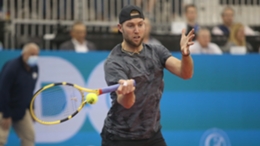 Jack Sock competing at the Dallas Open