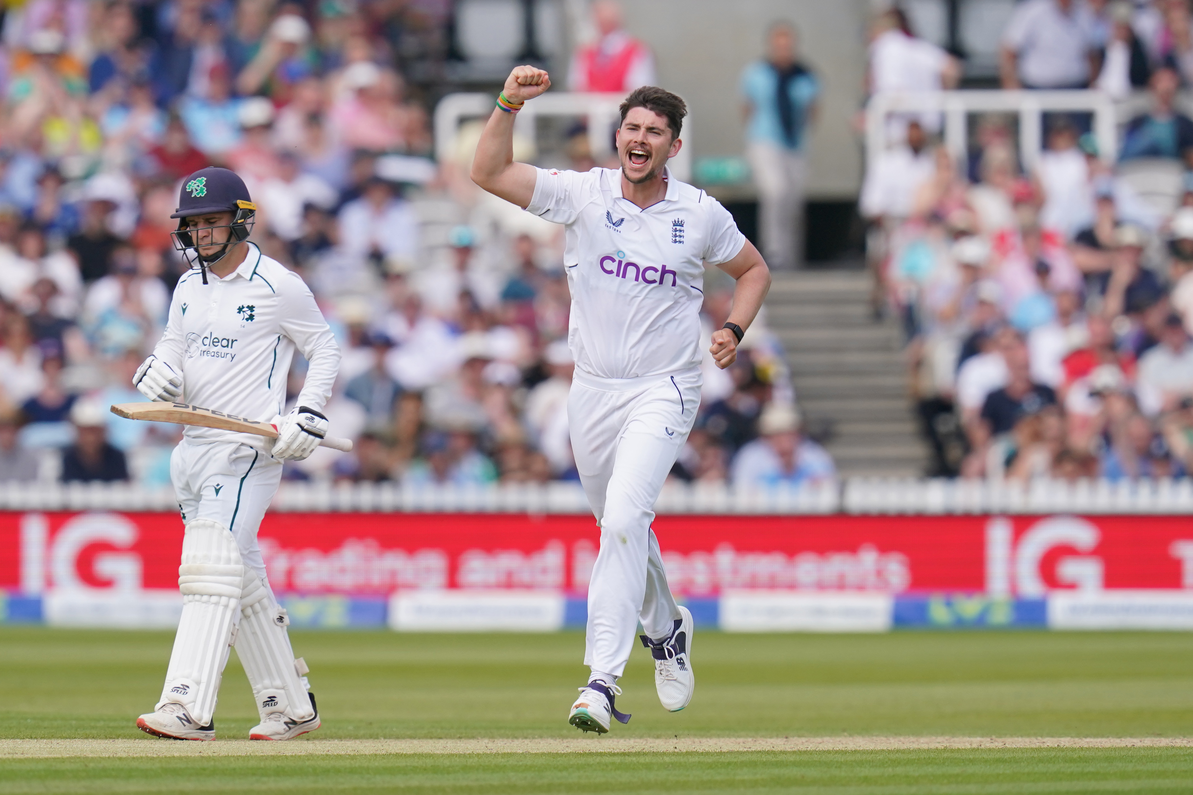 Josh Tongue made his Test debut against Ireland earlier this month