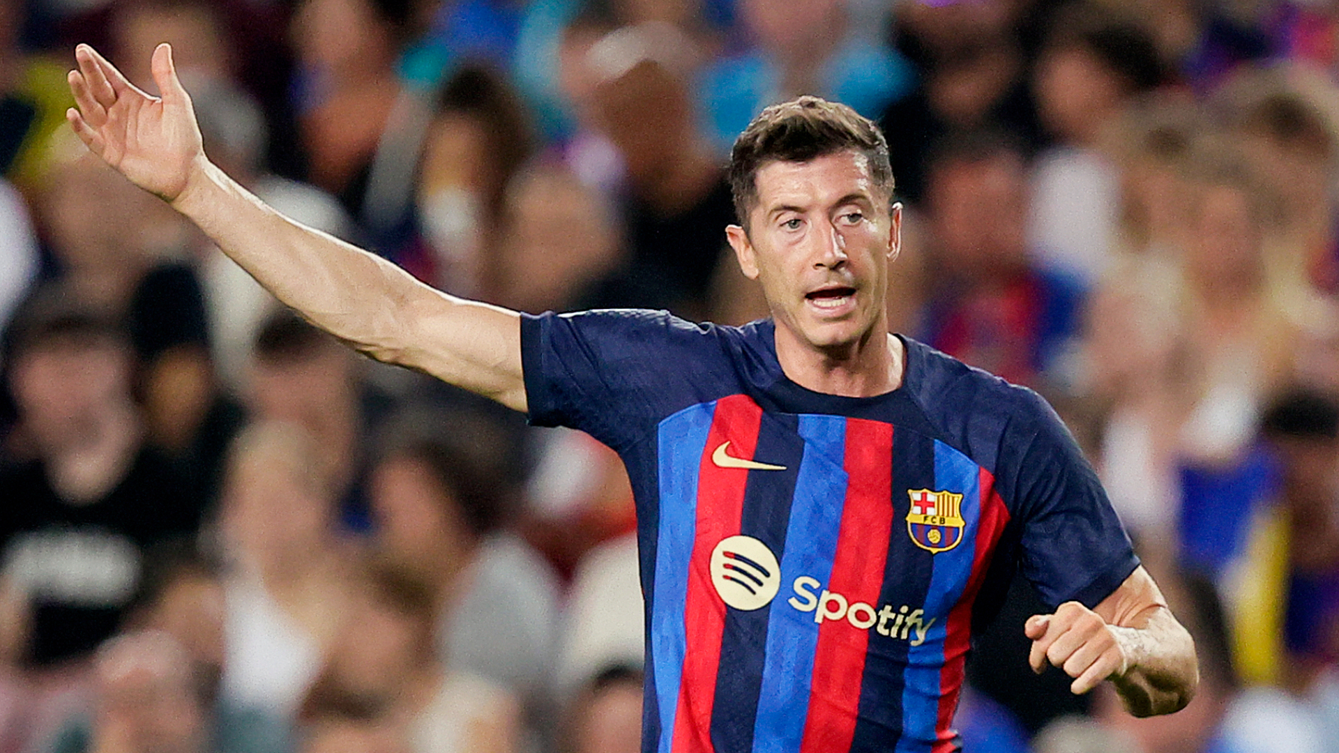 Robert Lewandowski was unable to score on his Barcelona debut