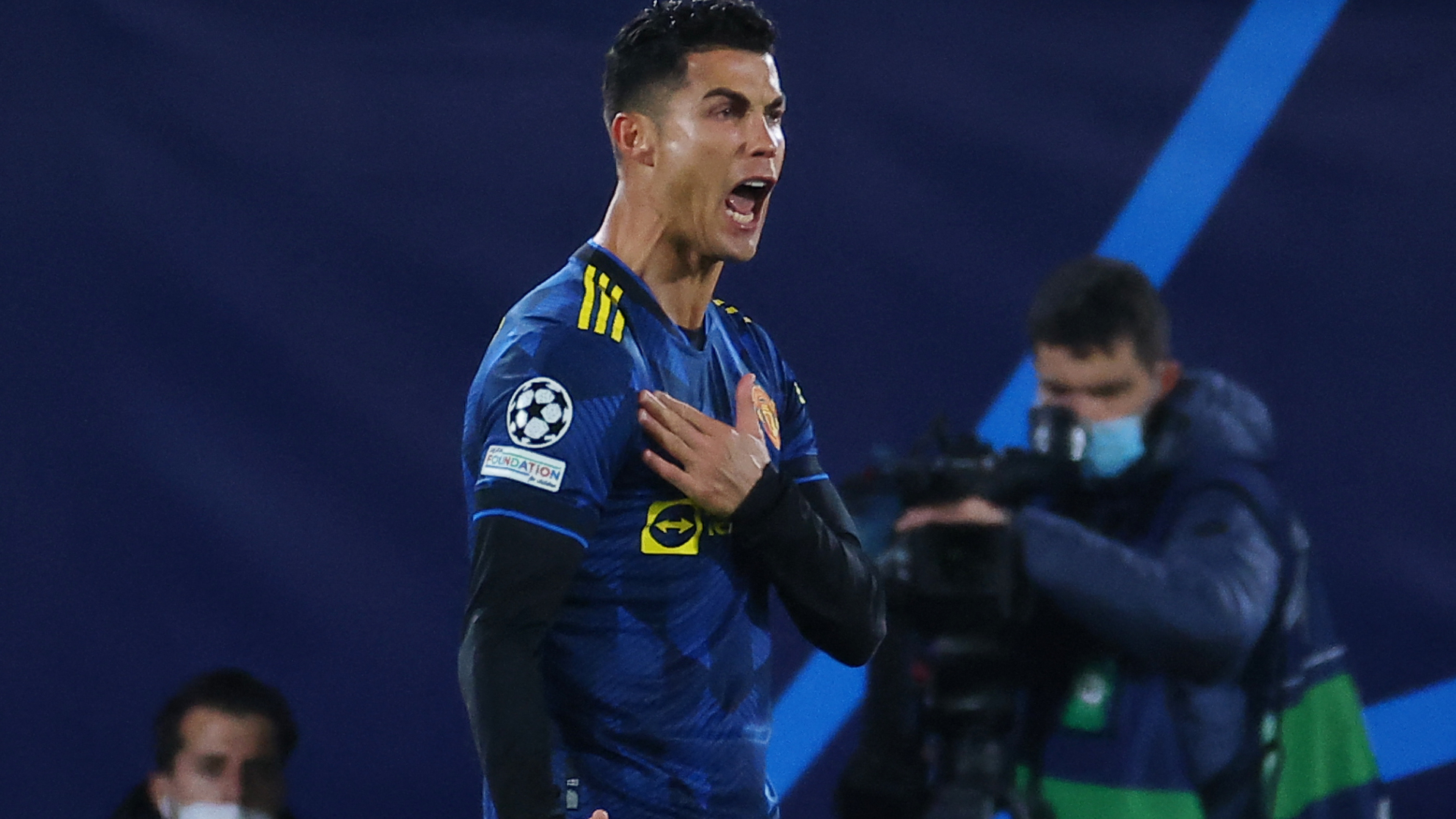 Cristiano Ronaldo after scoring against Villarreal