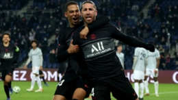 Sergio Ramos celebrates his goal with Thilo Kehrer