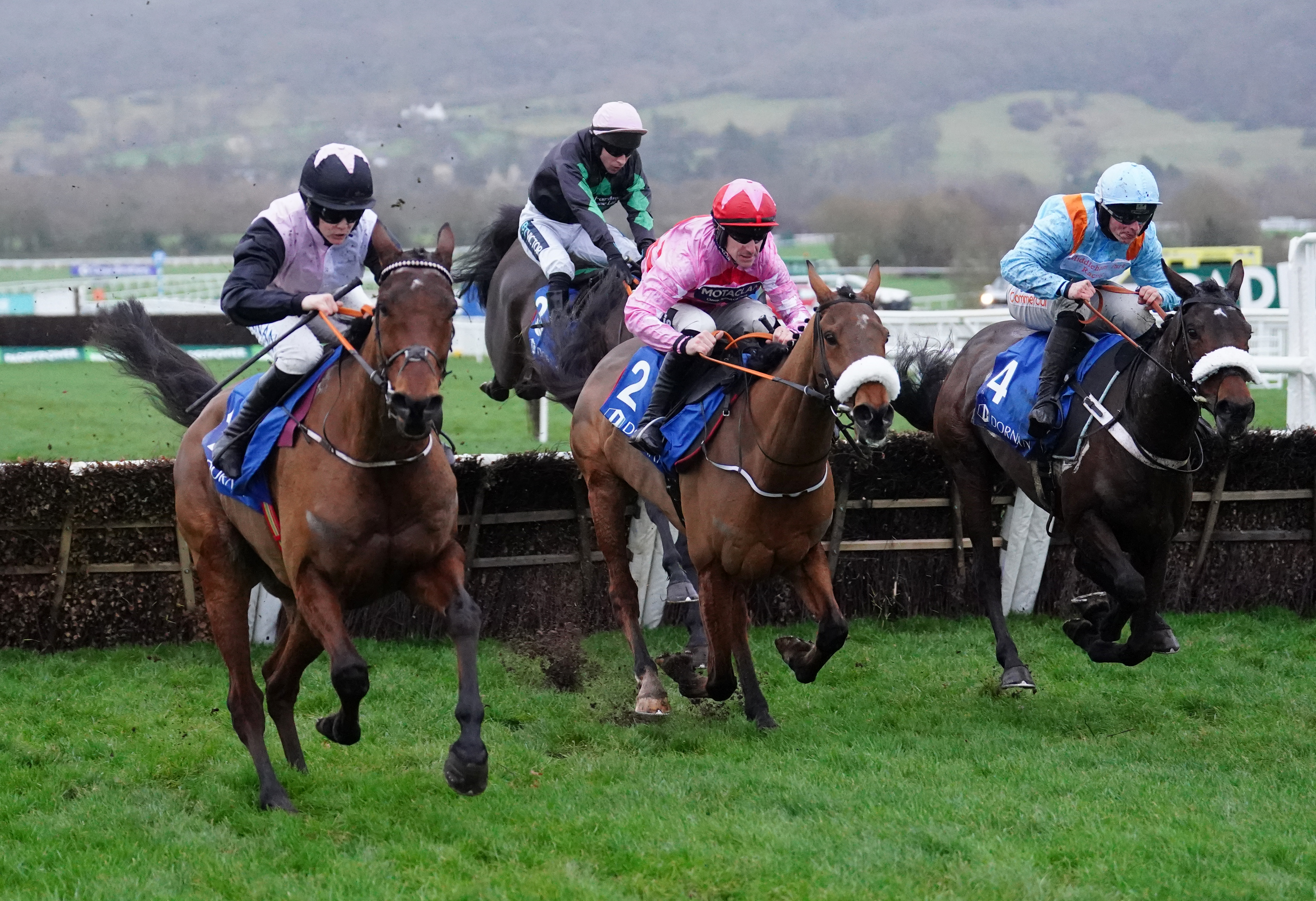 Bob Olinger (left) won the Relkeel Hurdle earlier in the season