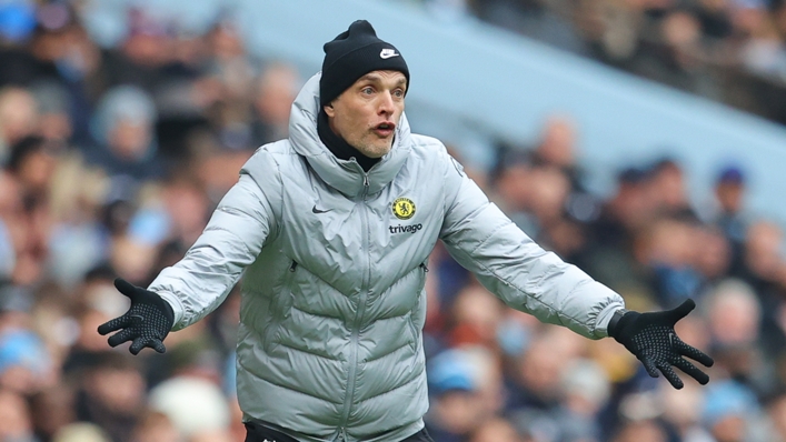 Thomas Tuchel cut a frustrated figure as Chelsea were beaten at Manchester City