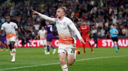 West Ham United’s Jarrod Bowen celebrates scoring his side’s second goal during the UEFA Europa Conference League Final at the Fortuna Arena, Prague. (Joe Giddens, PA)