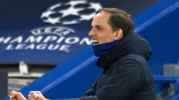 Thomas Tuchel celebrates during Chelsea's defeat of Real Madrid in 2021