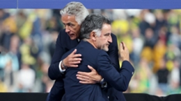 Nice president Jean-Pierre Rivere with Christophe Galtier