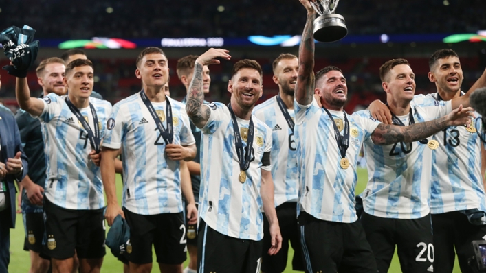 Lionel Messi and Argentina celebrate their Finalissima triumph