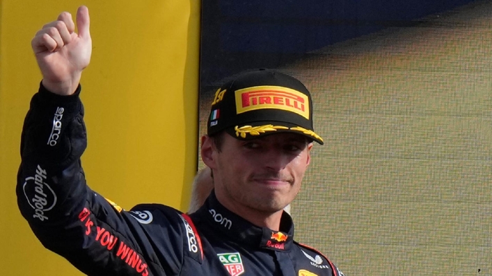 Max Verstappen has won 10 successive Formula One races (Luca Bruno/AP)