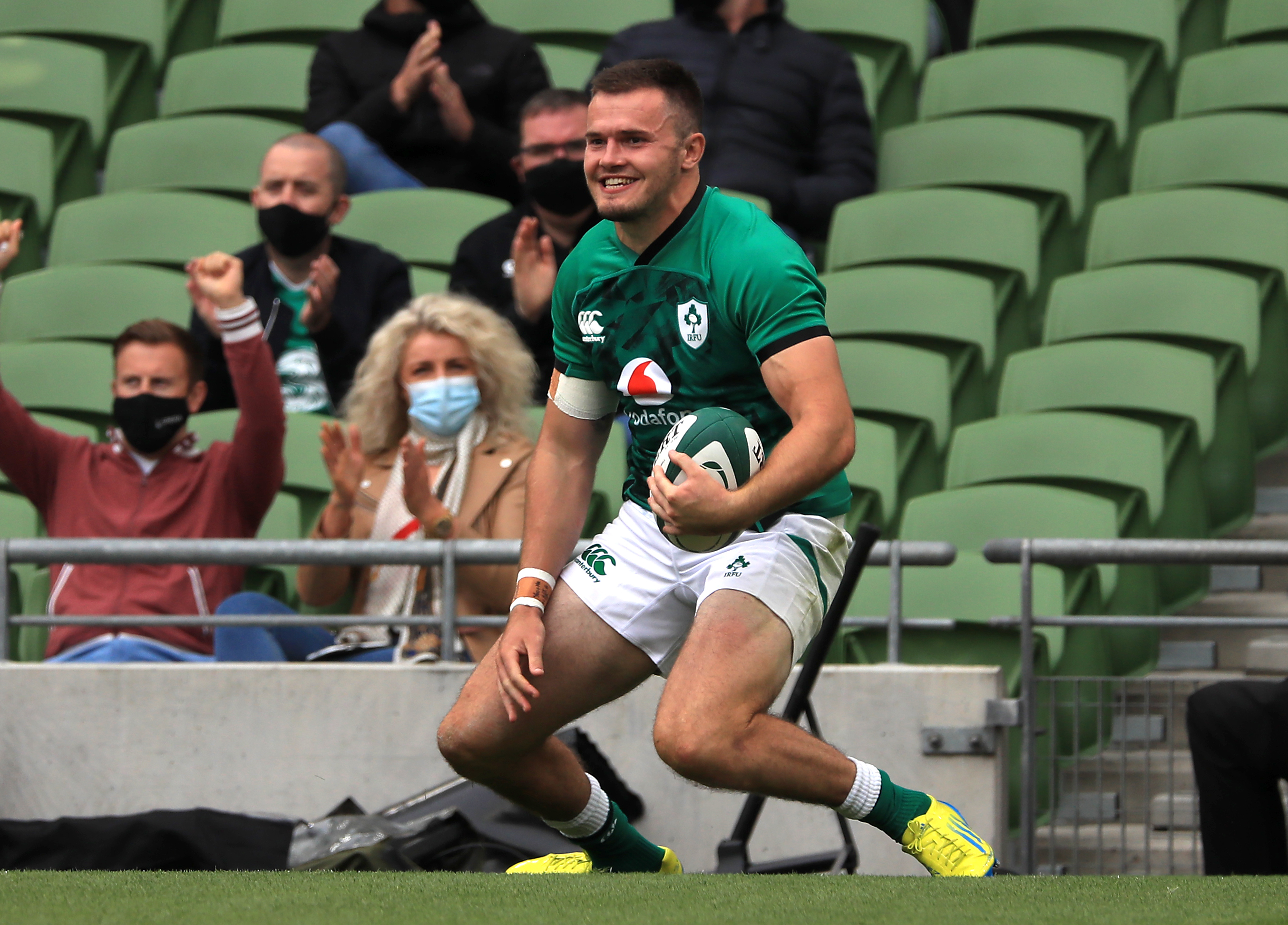 Jacob Stockdale's last outing for Ireland came against Japan in July 2021