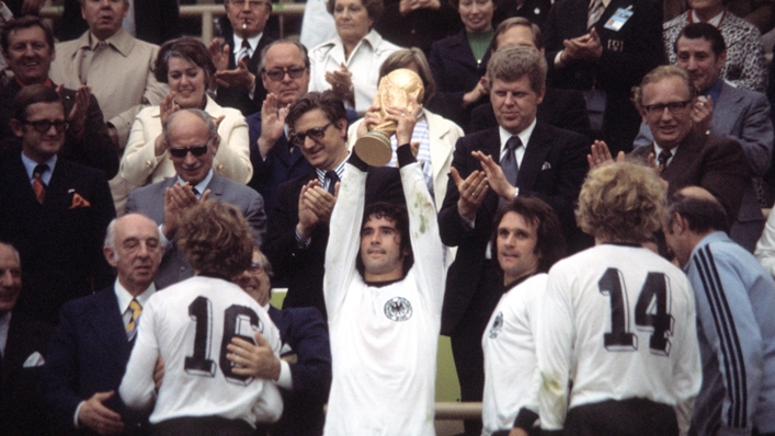 Gerd Muller with the 1974 World Cup