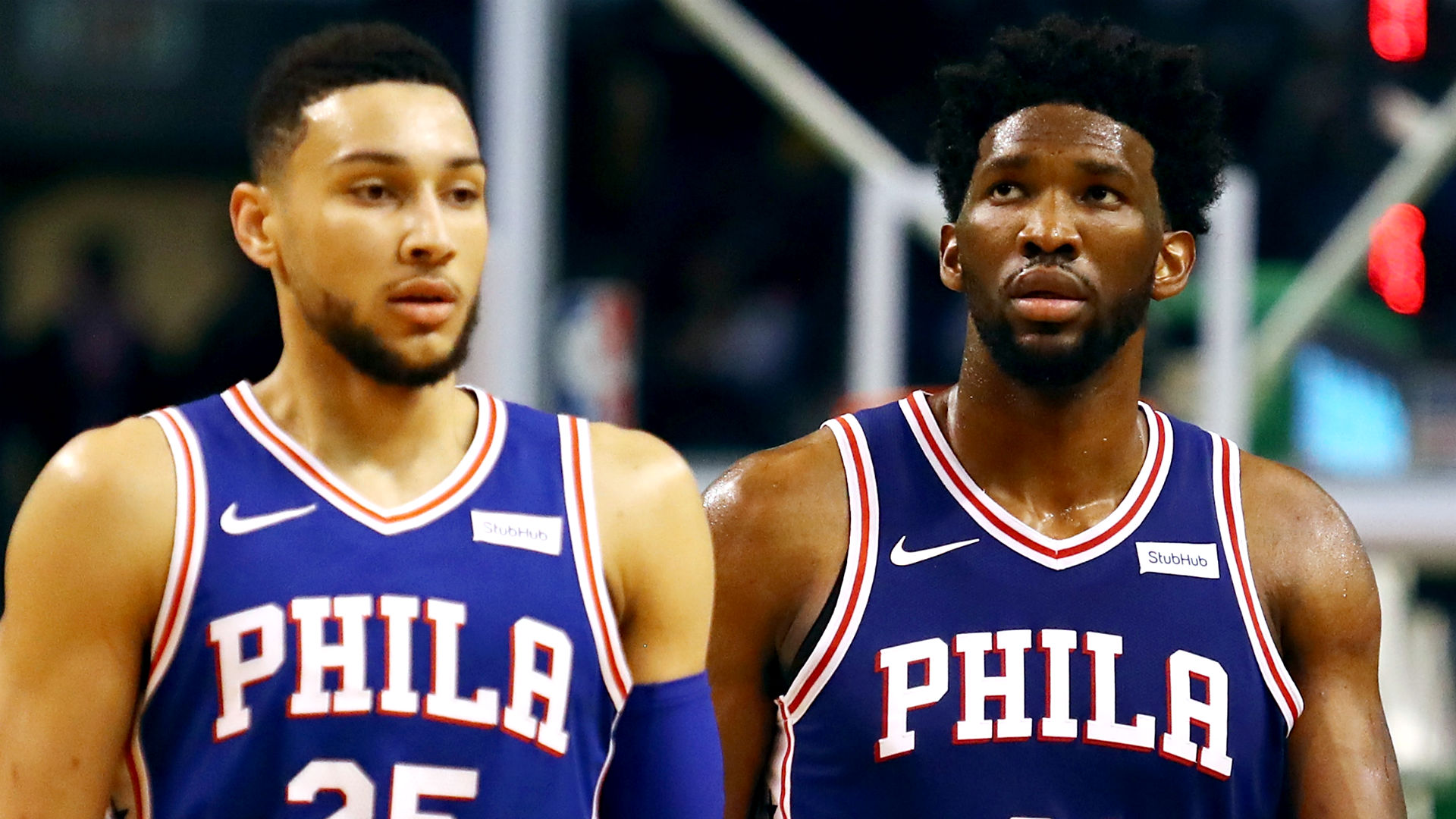 Image result for ben simmons and joel embiid