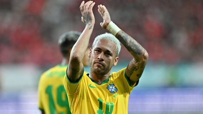 Neymar celebrates one of his penalties