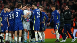 Kepa is consoled by his team-mates