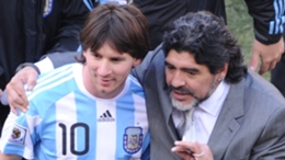 Diego Maradona was Lionel Messi's Argentina coach at the 2010 World Cup