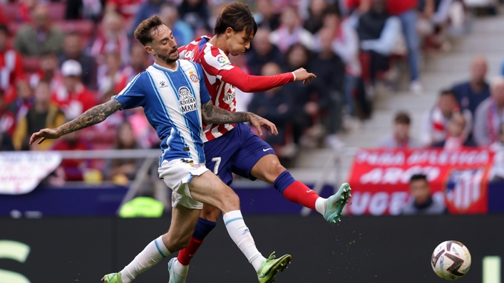 Joao Felix fires in Atletico Madrid's equaliser against Espanyol