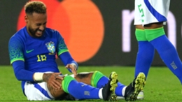 Neymar reacts after Bronn's heavy challenge