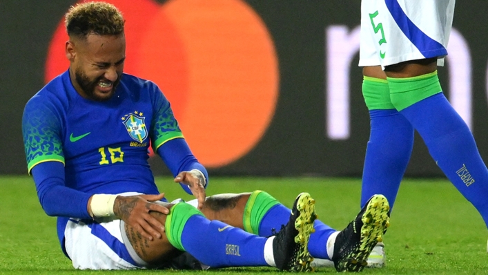 Neymar reacts after Bronn's heavy challenge