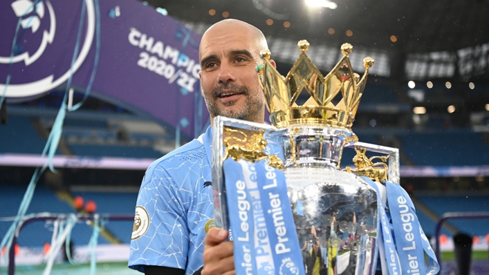 Pep Guardiola is hoping to get his hands on the Premier League trophy once again this season