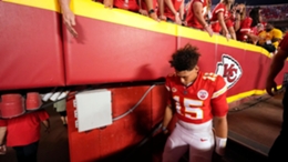 Kansas City Chiefs quarterback Patrick Mahomes heads to the locker room after the loss to Detroit (Charlie Riedel/AP)