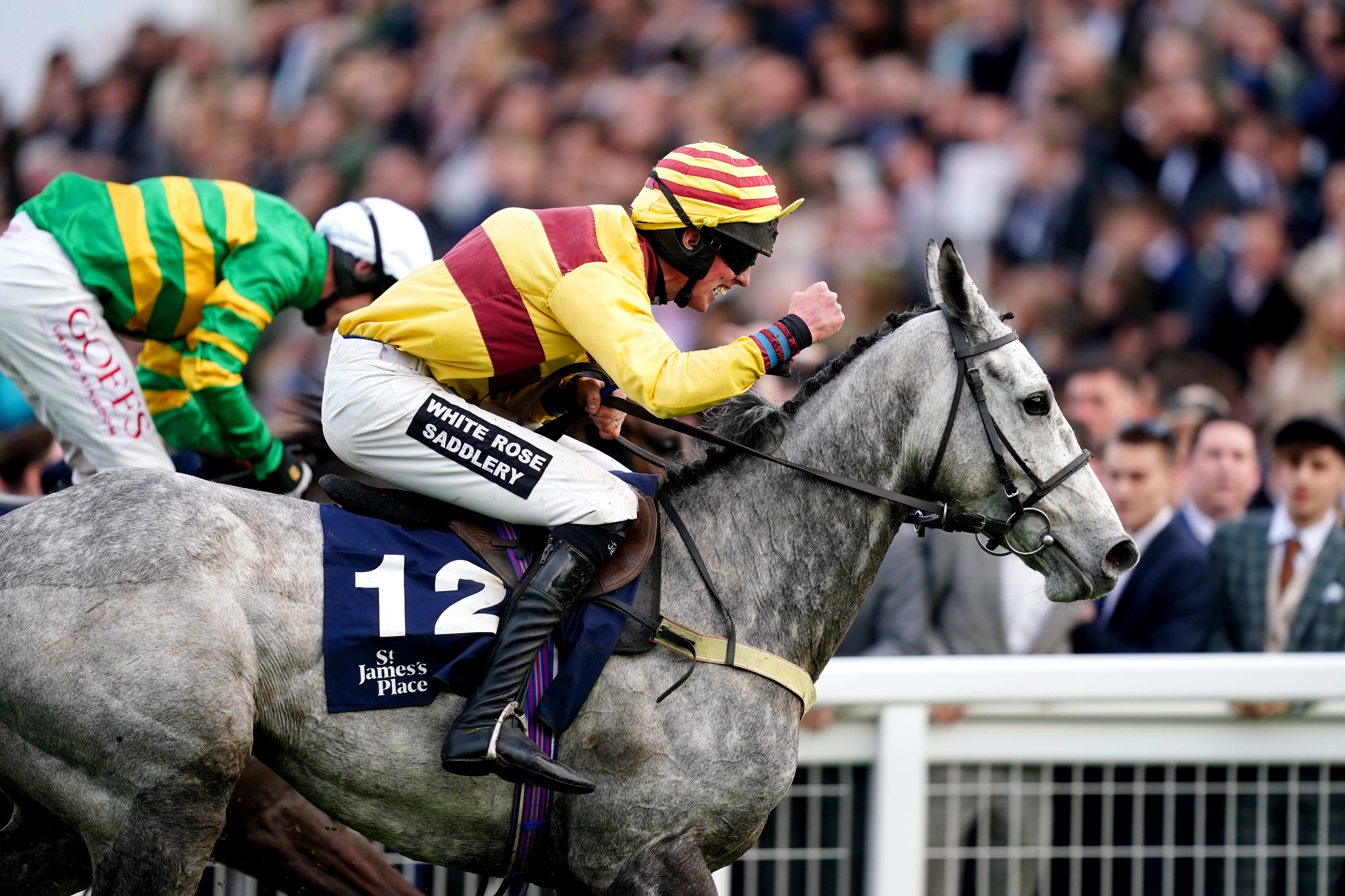 John Dawson celebrates aboard Sine Nomine