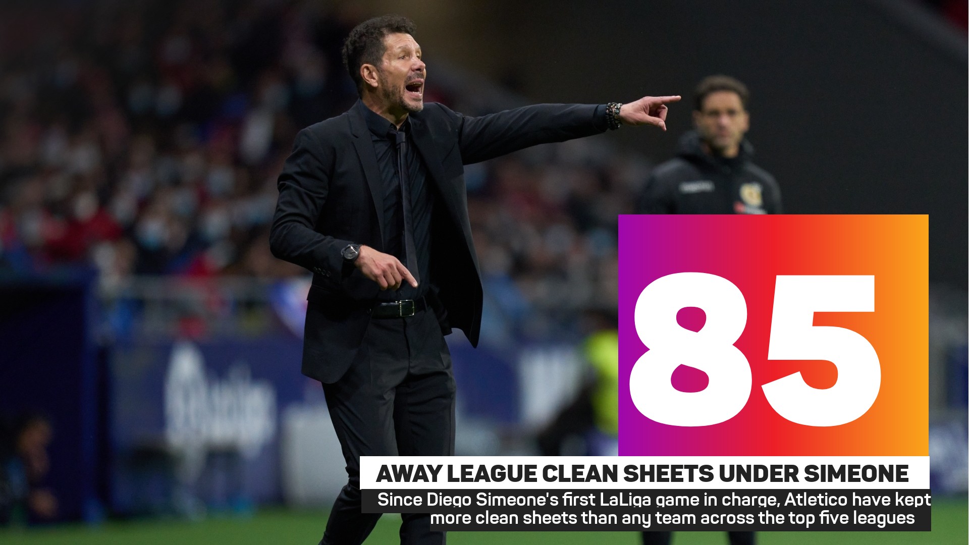 Since Diego Simeone's first LaLiga game in charge, Atletico have kept more clean sheets than any team across the top five leagues
