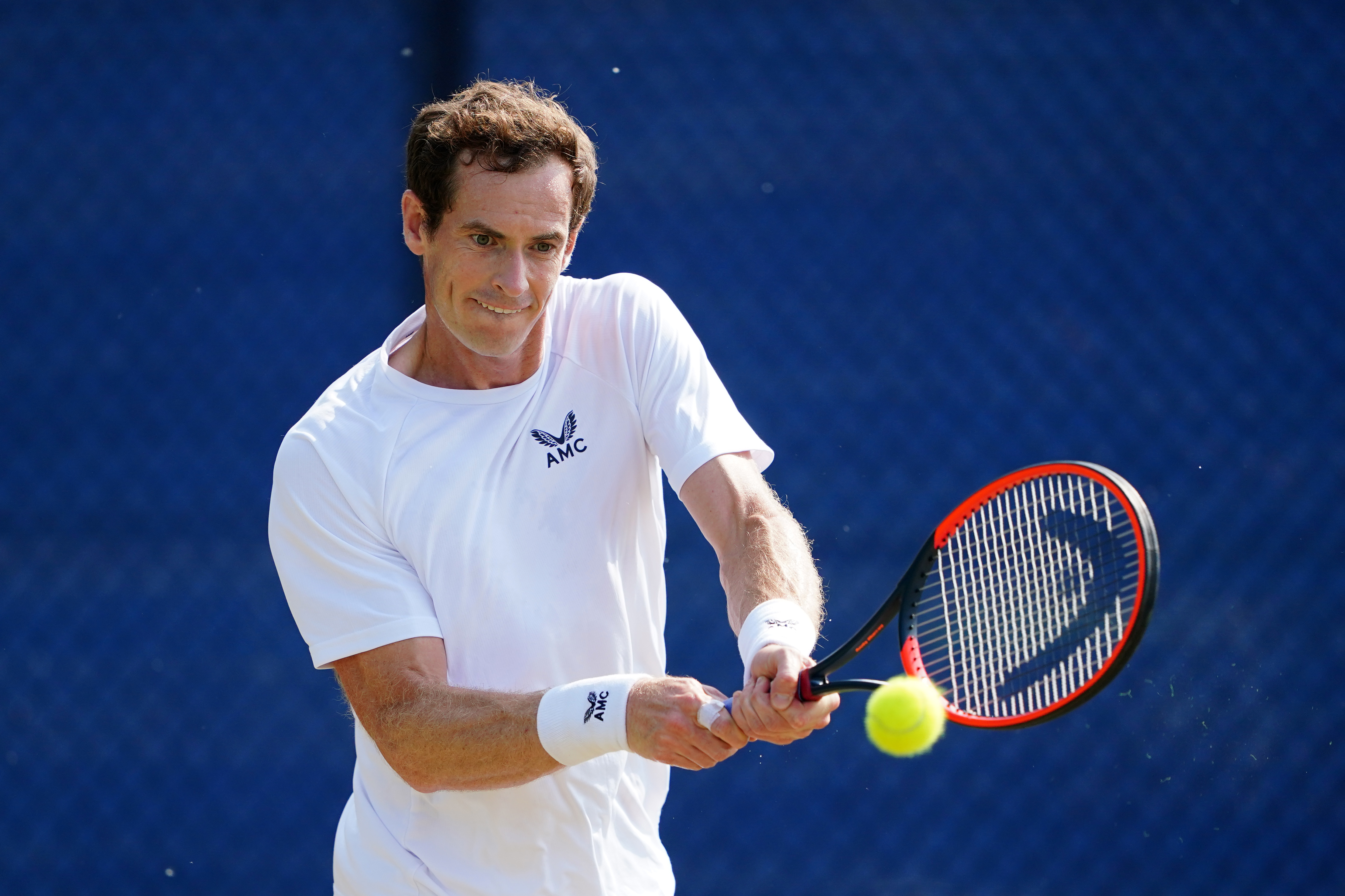 Andy Murray practised in Nottingham on Monday