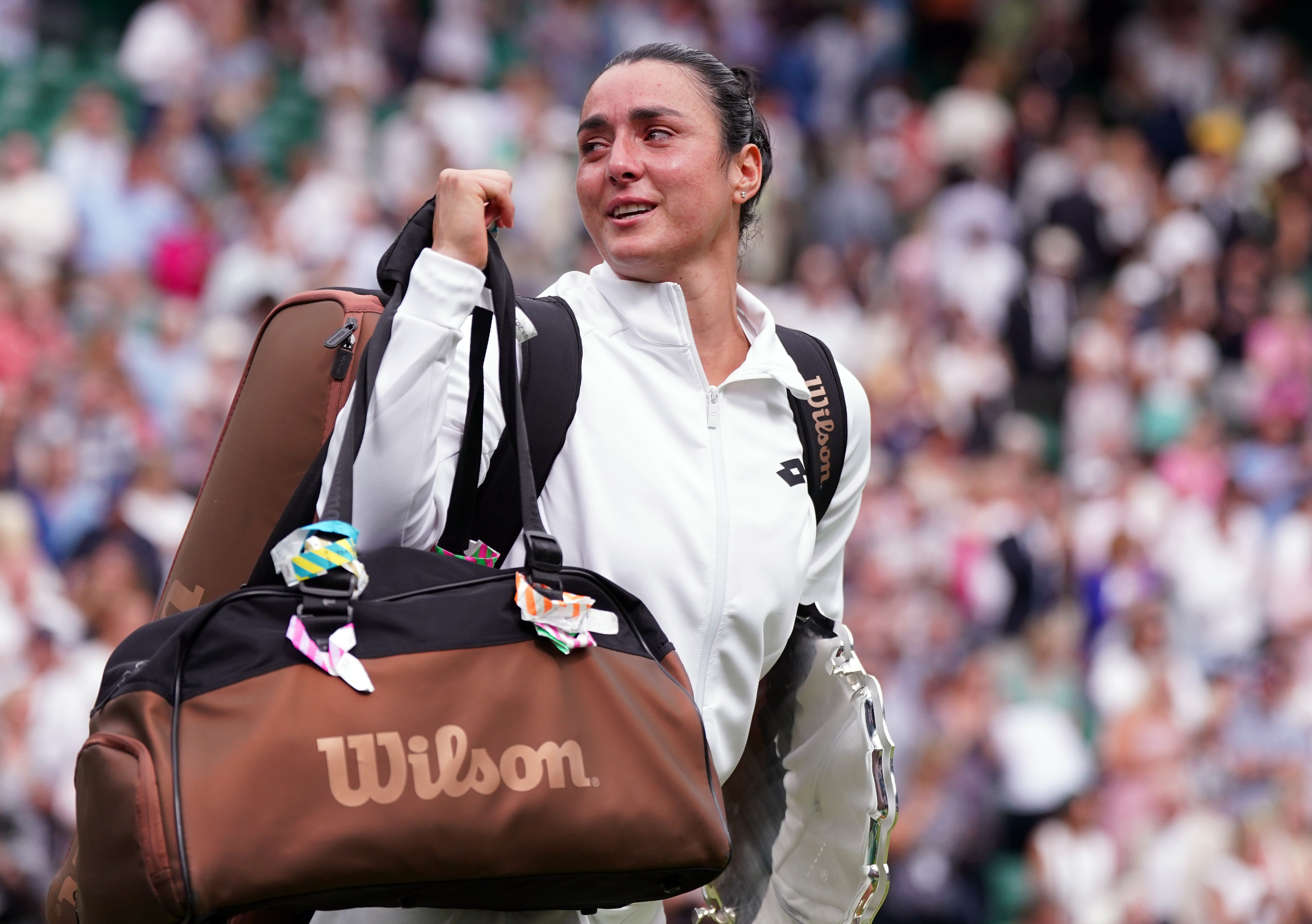A tearful Ons Jabeur leaves Centre Court