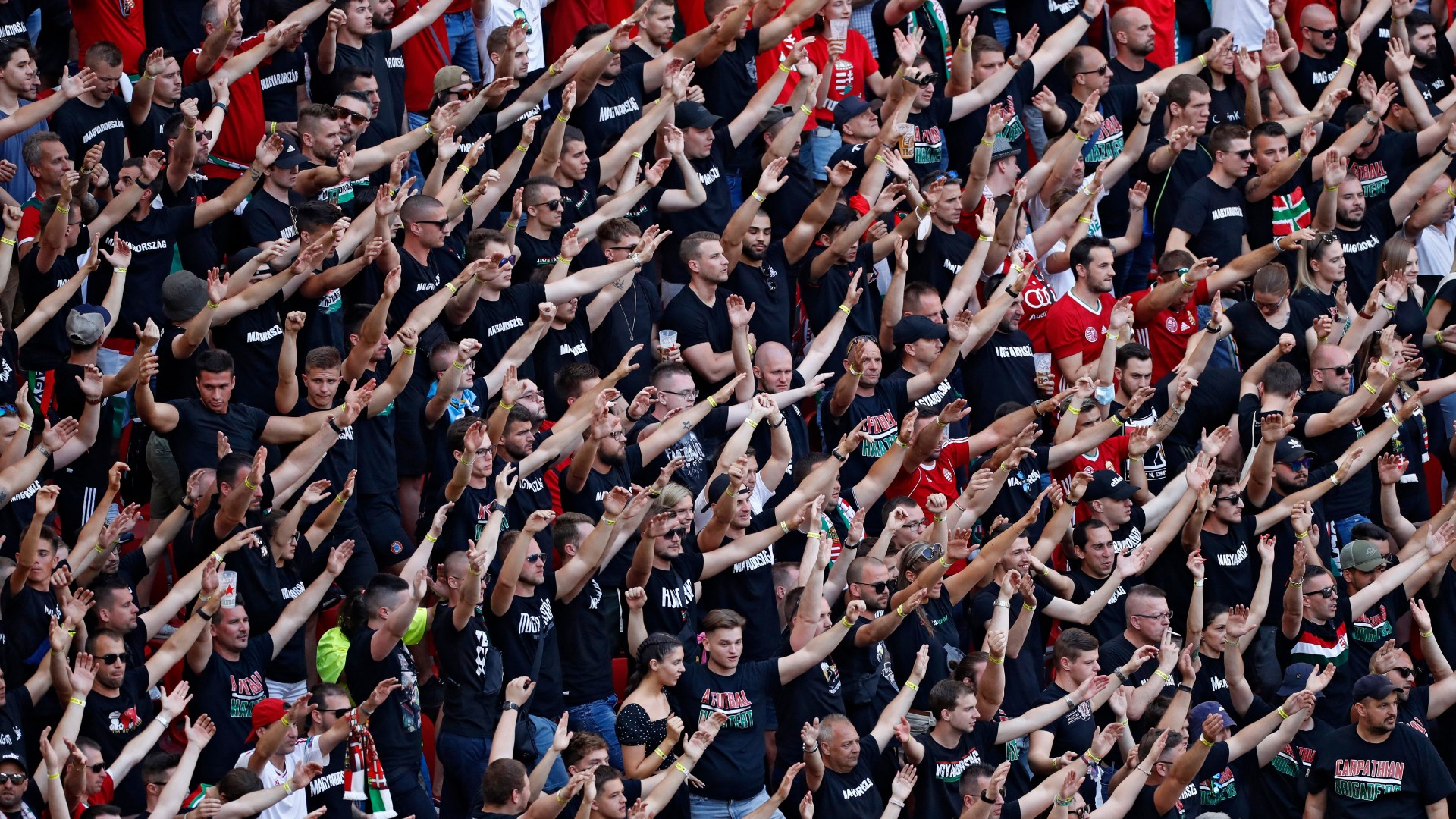 UEFA said it is examining the behaviour of Hungary fans