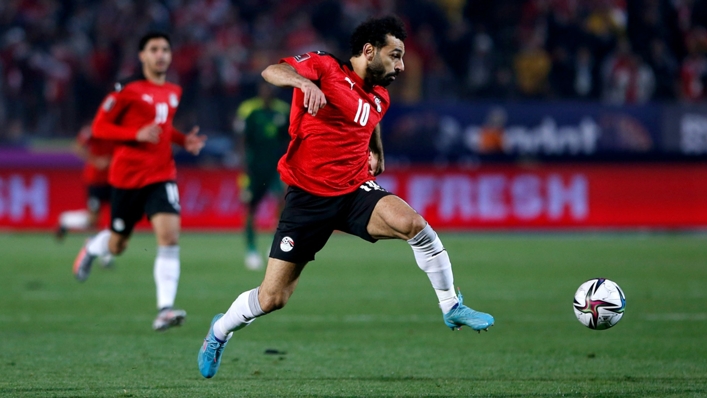 Mohamed Salah playing for Egypt