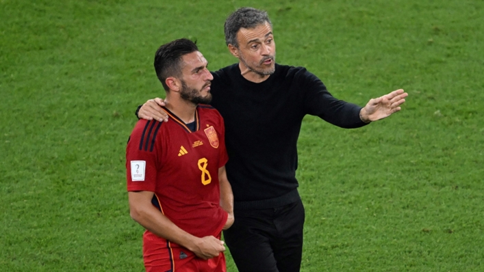 Koke (L) and Luis Enrique (R) were both part of Spain's early World Cup exit