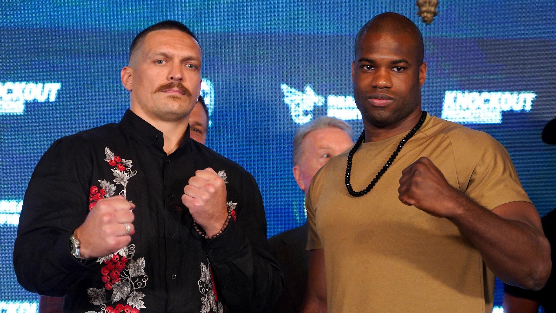 Oleksandr Usyk and Daniel Dubois will fight on Saturday night in Poland (Yui Mok/PA)
