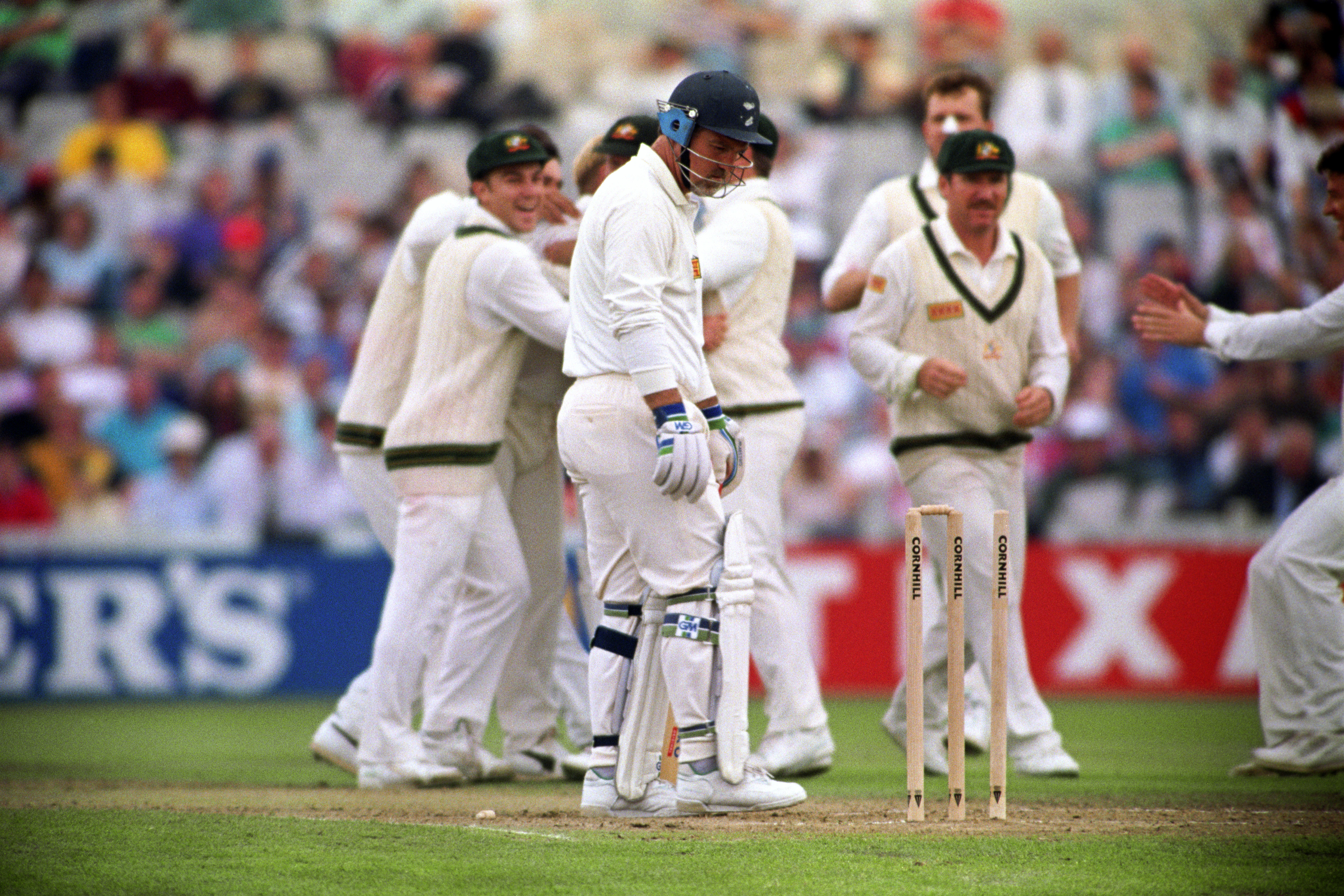 Shane Warne bowls Mike Gatting