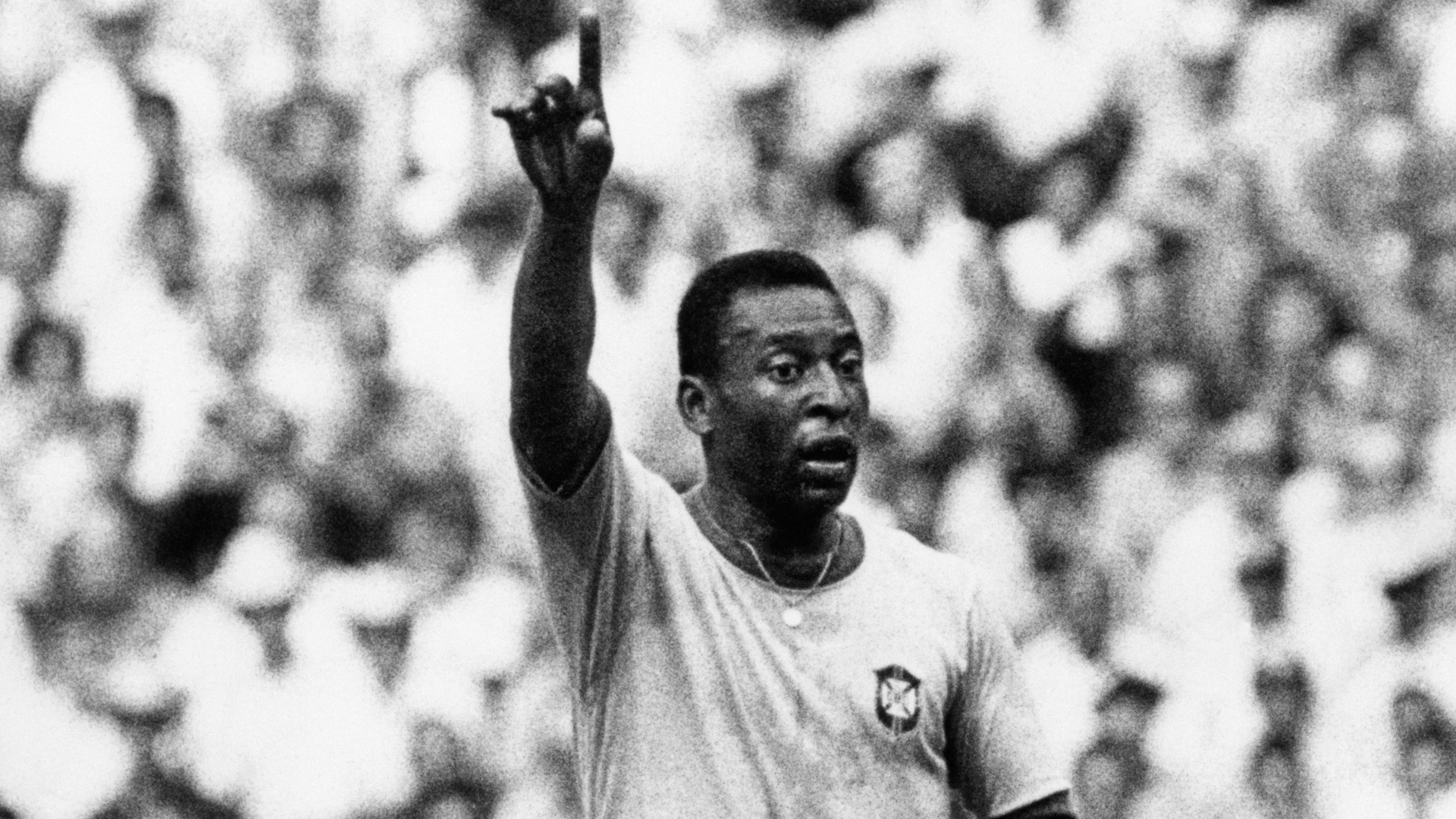 Pele in action for Brazil at the 1970 World Cup