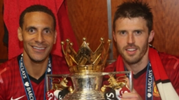 Rio Ferdinand and Michael Carrick at Manchester United