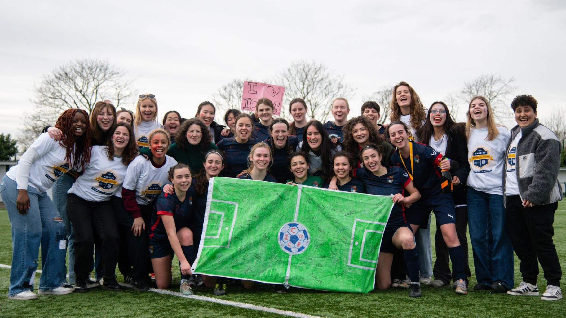 The club president of Imperial College London women’s football team said the Lionesses are helping to pave the way for young girls to have a career in the football (Layana Sasieddine/PA)