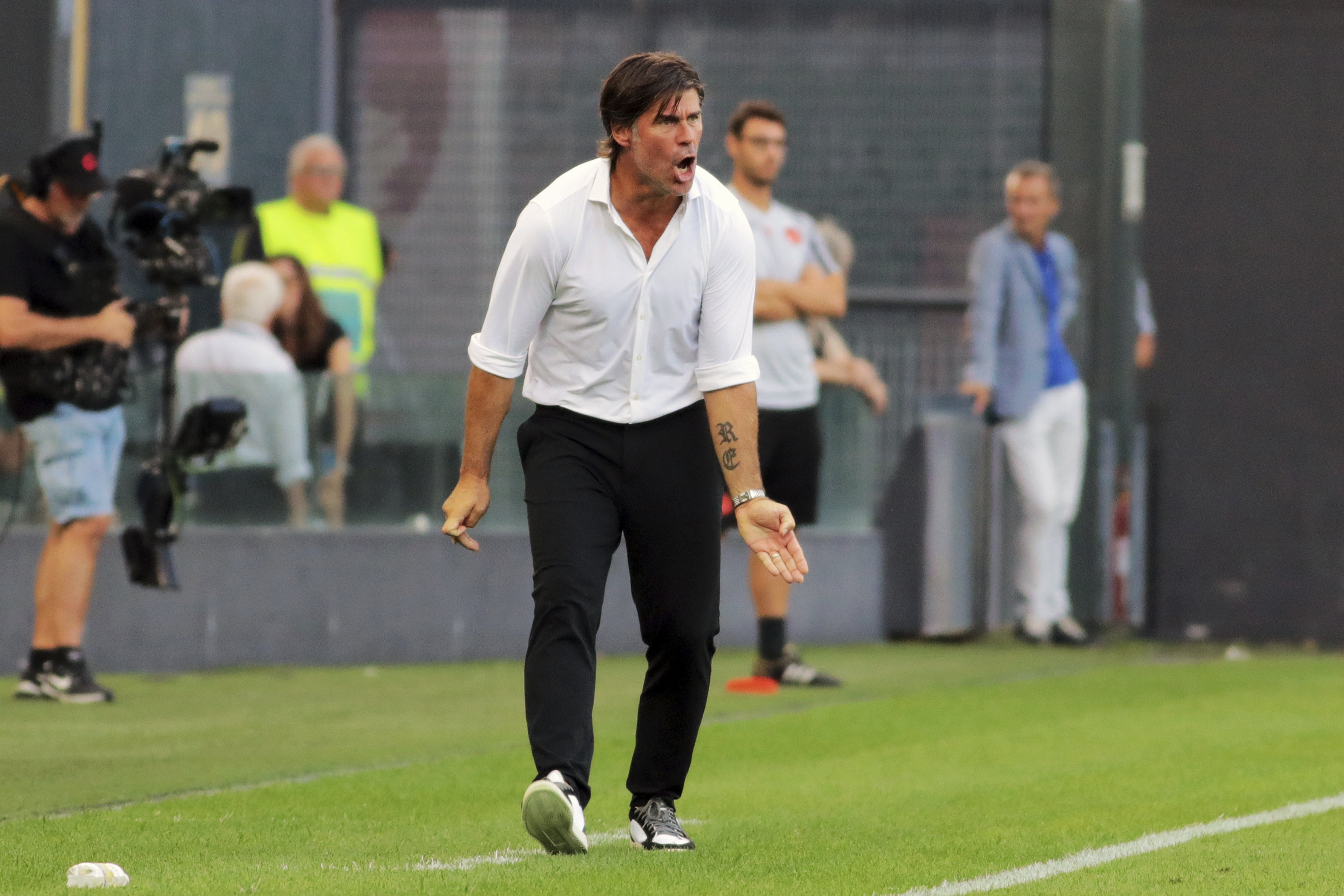 Udinese coach Andrea Sottil gives instructions