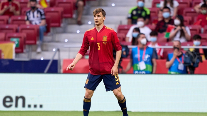 Diego Llorente in action for Spain