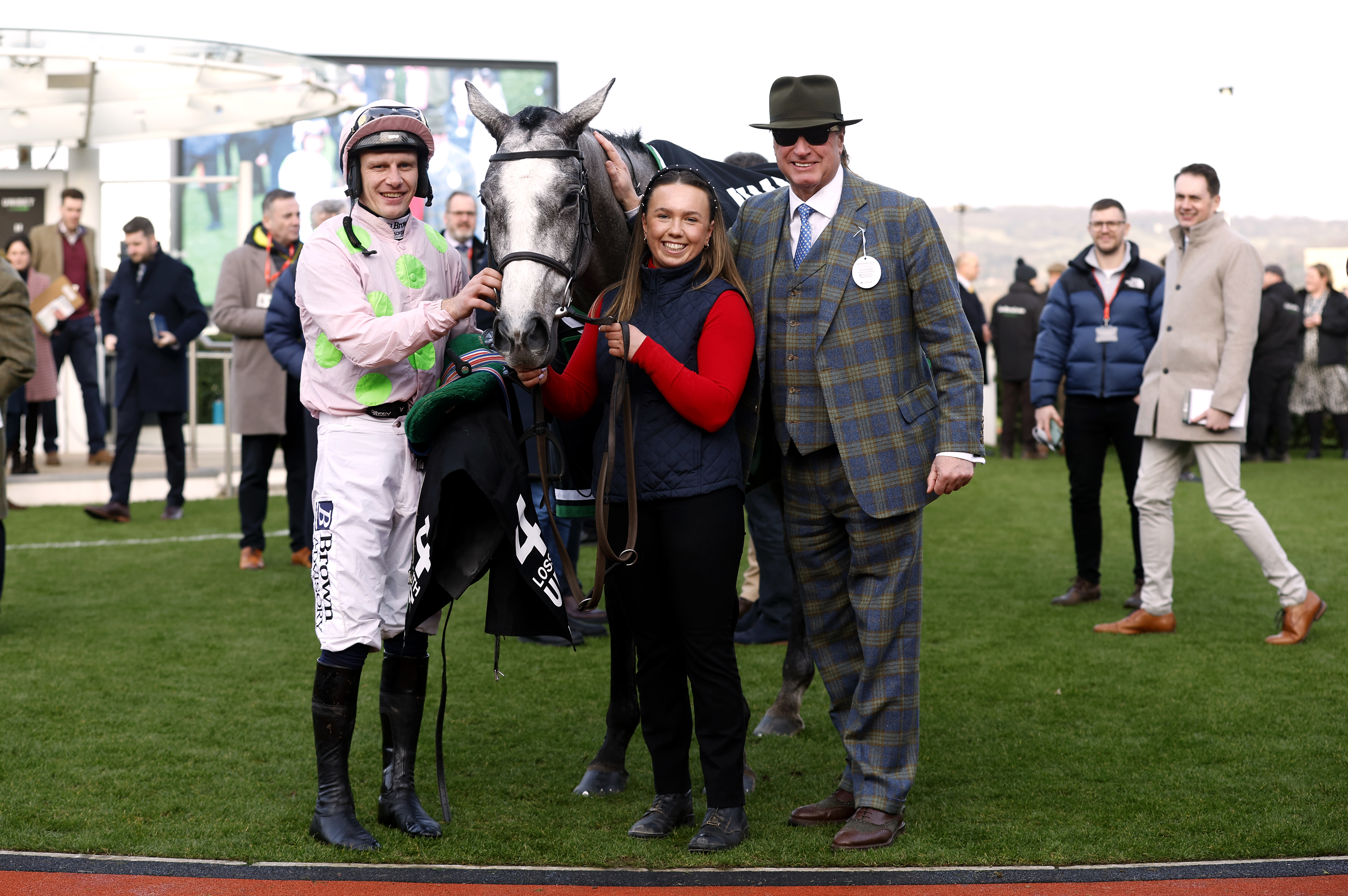 Jockey Paul Townend and owner Rich Ricci with Lossiemouth at Cheltenham