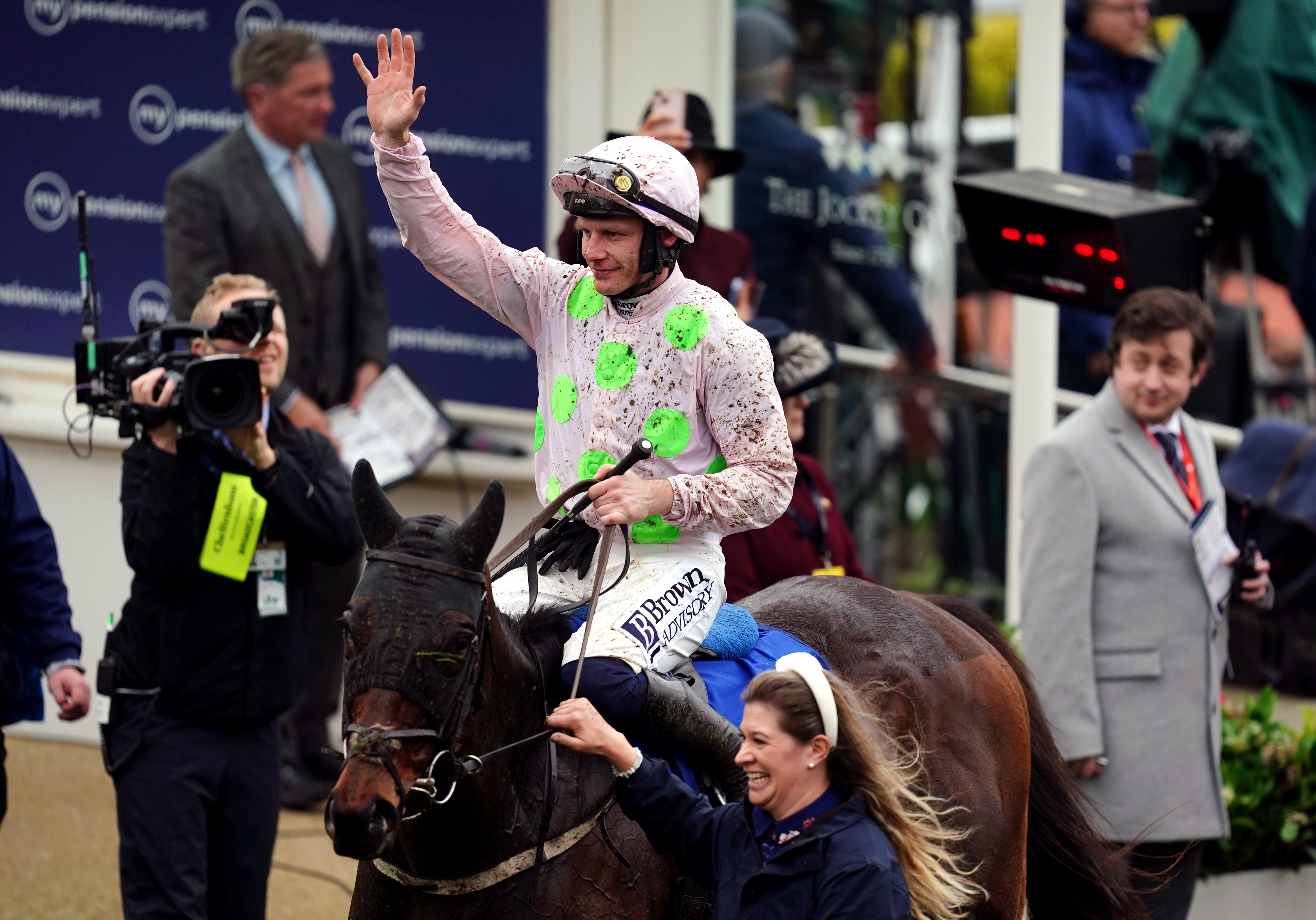 Paul Townend and Gaelic Warrior after winning the Arkle at Cheltenham